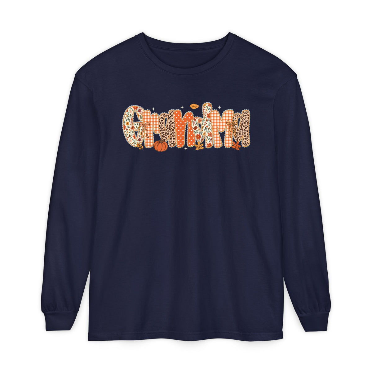 GRANDMA Autumn Pumpkin Graphic Long Sleeve Tee