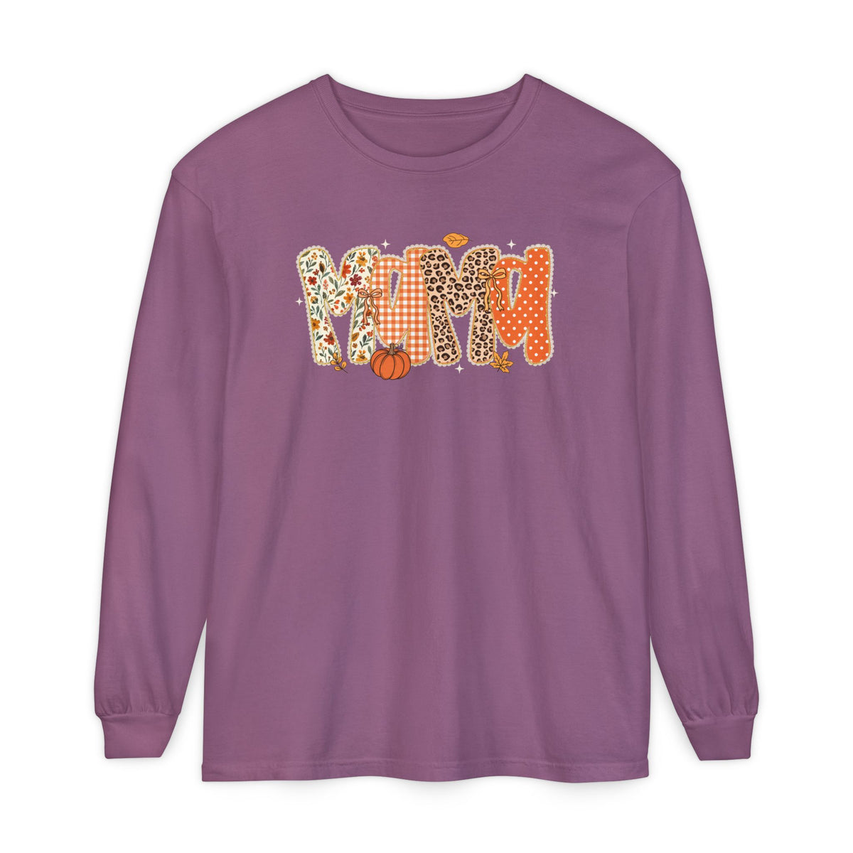 MAMA Autumn Pumpkin Graphic Long Sleeve Tee