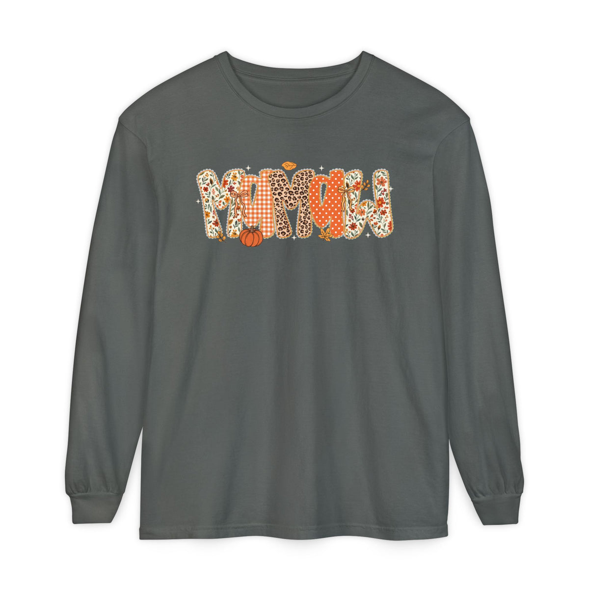 MAMAW Autumn Pumpkin Graphic Long Sleeve Tee