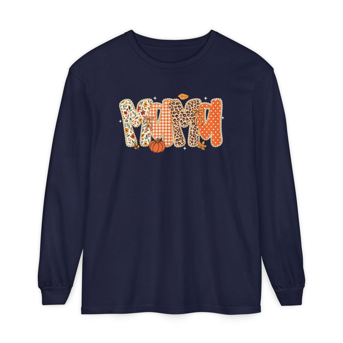 MAMA Autumn Pumpkin Graphic Long Sleeve Tee