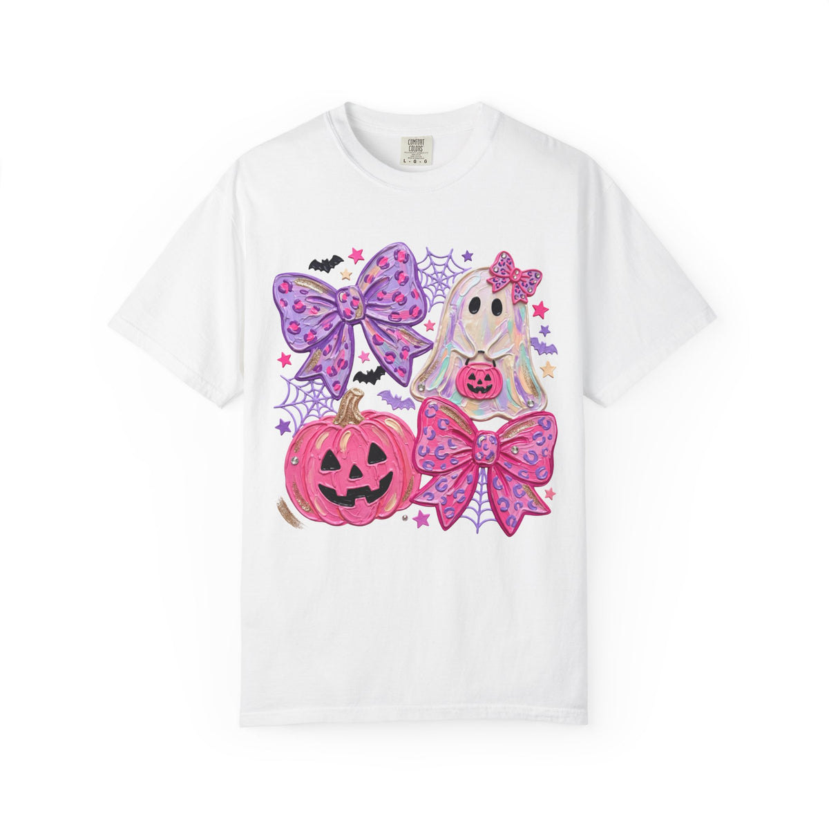 Girly Ghost & Pink Pumpkin Graphic Tee