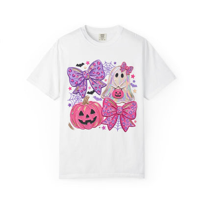 Girly Ghost & Pink Pumpkin Graphic Tee