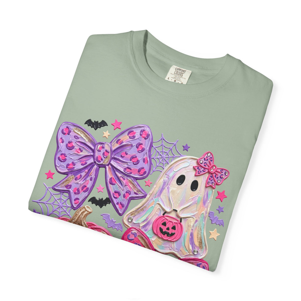 Girly Ghost & Pink Pumpkin Graphic Tee