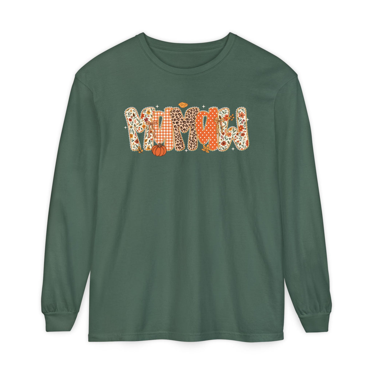 MAMAW Autumn Pumpkin Graphic Long Sleeve Tee