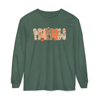 MAMAW Autumn Pumpkin Graphic Long Sleeve Tee