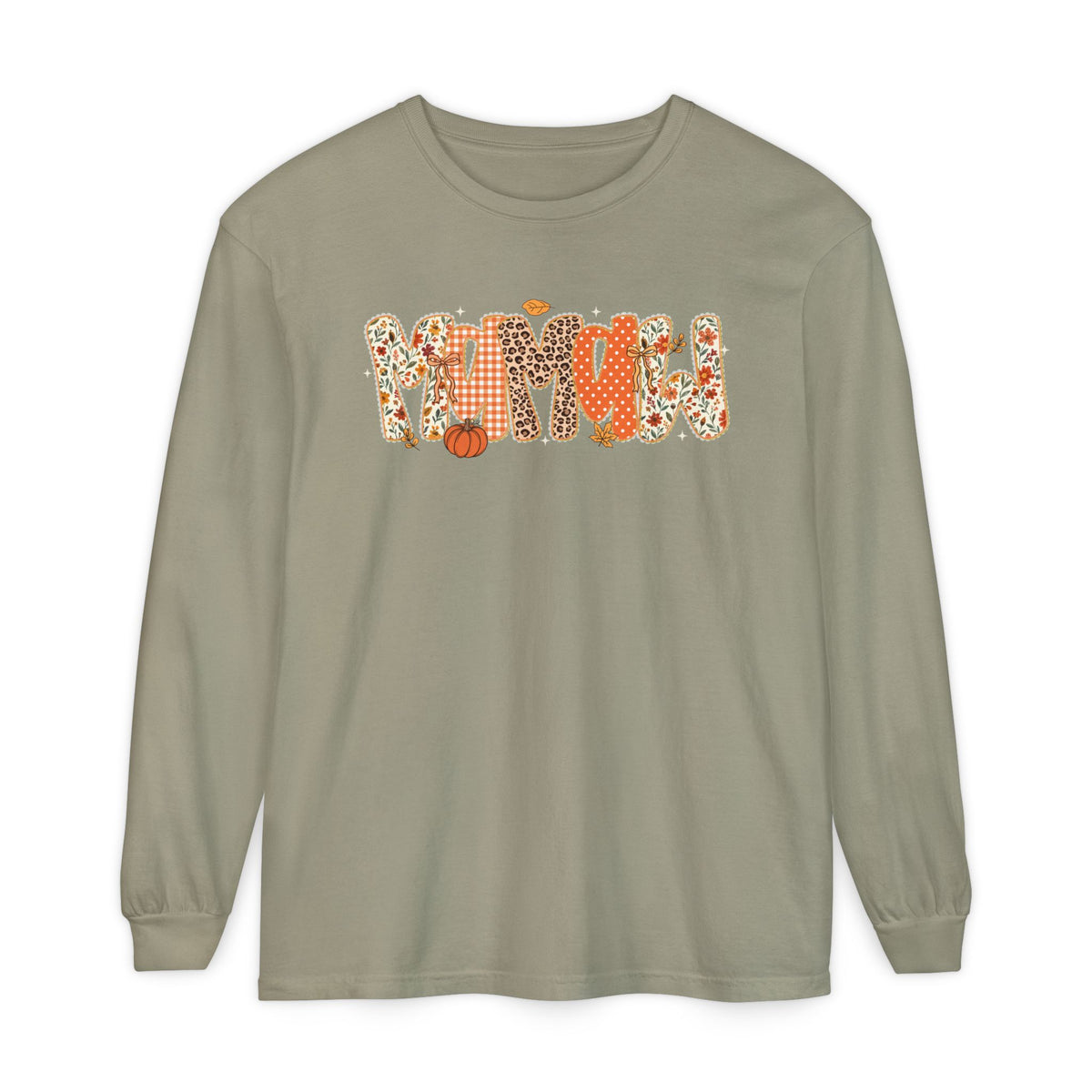 MAMAW Autumn Pumpkin Graphic Long Sleeve Tee
