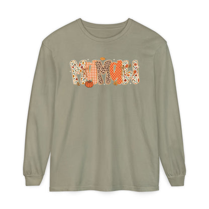 MAMAW Autumn Pumpkin Graphic Long Sleeve Tee