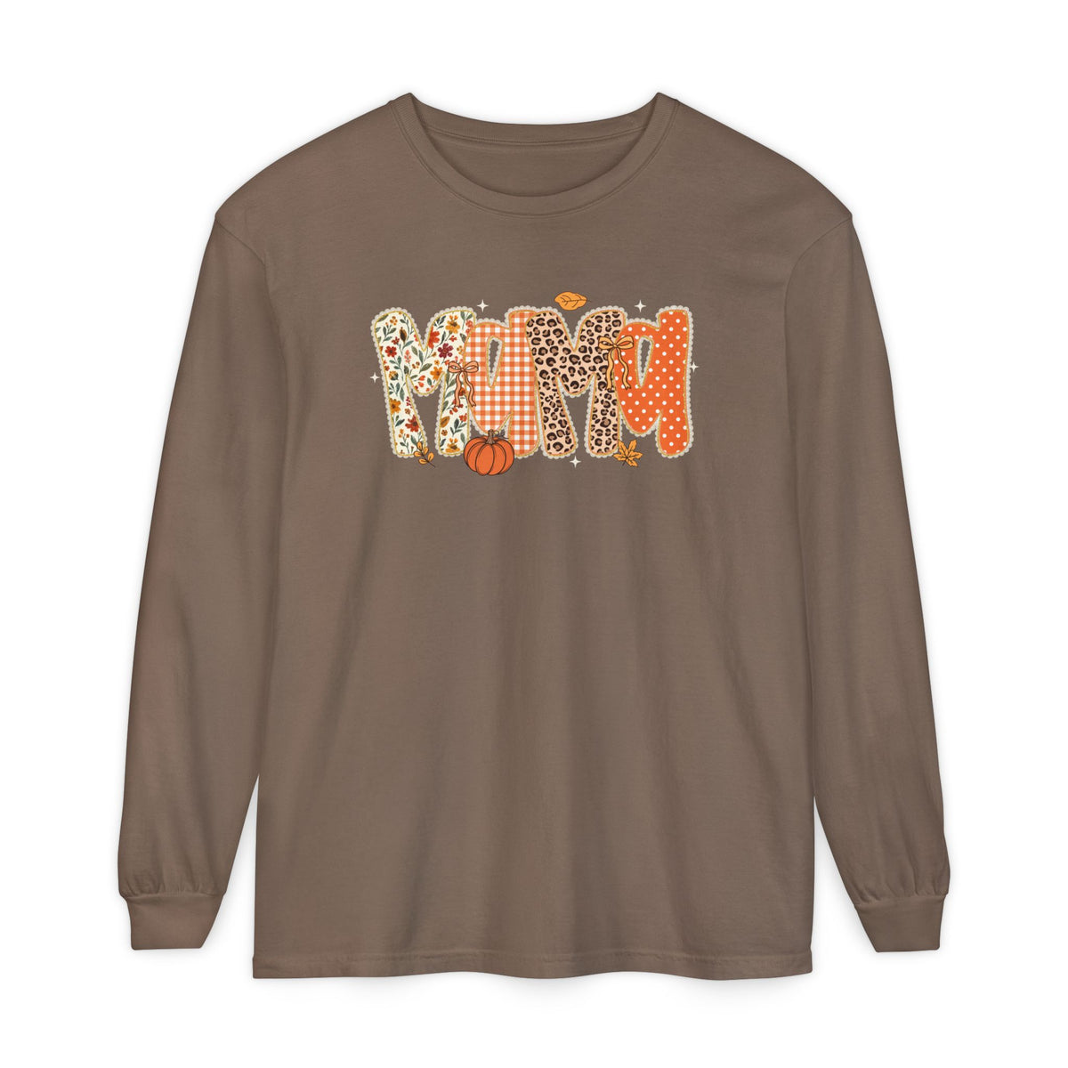 MAMA Autumn Pumpkin Graphic Long Sleeve Tee