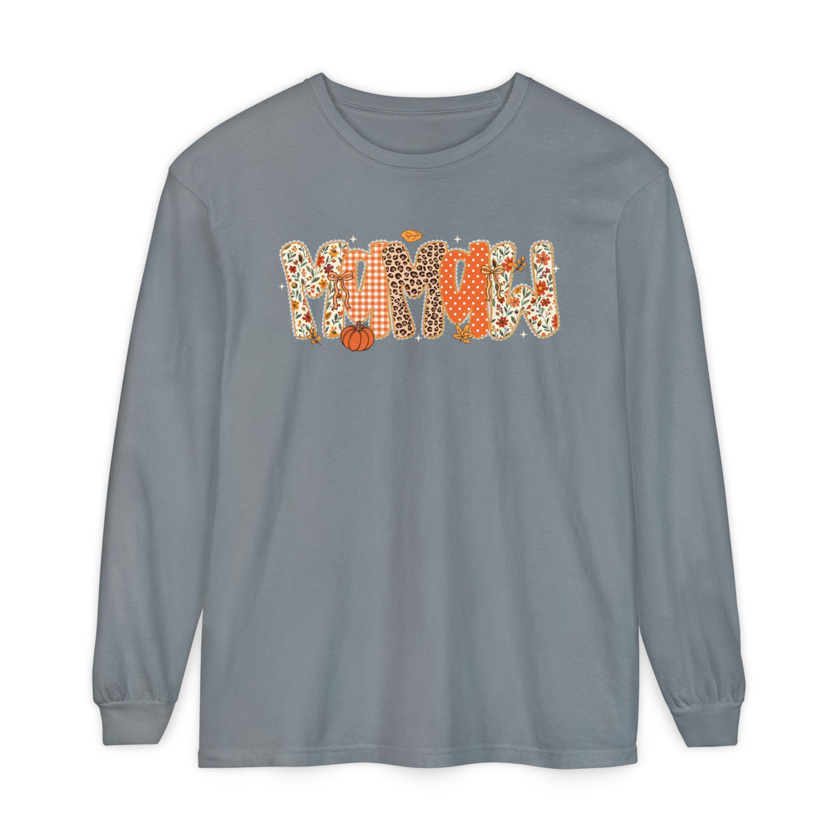 MAMAW Autumn Pumpkin Graphic Long Sleeve Tee