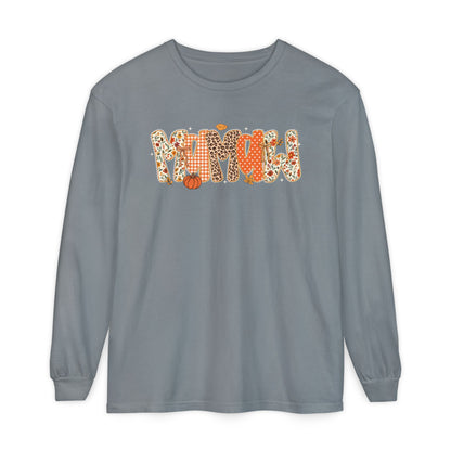 MAMAW Autumn Pumpkin Graphic Long Sleeve Tee