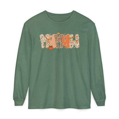 MAMAW Autumn Pumpkin Graphic Long Sleeve Tee