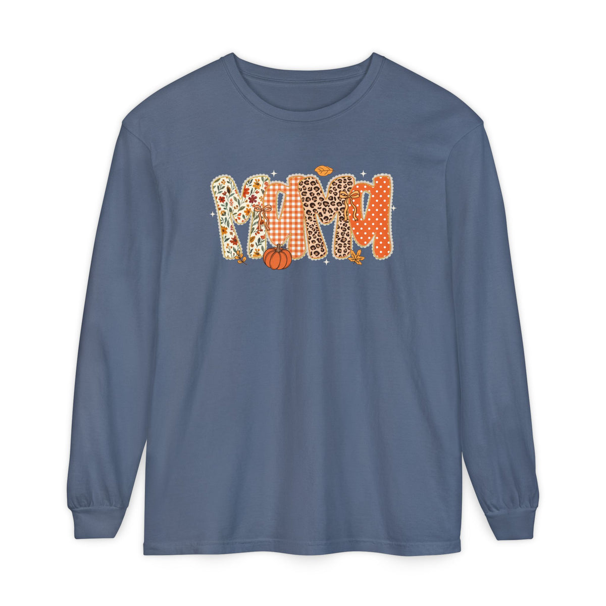 MAMA Autumn Pumpkin Graphic Long Sleeve Tee