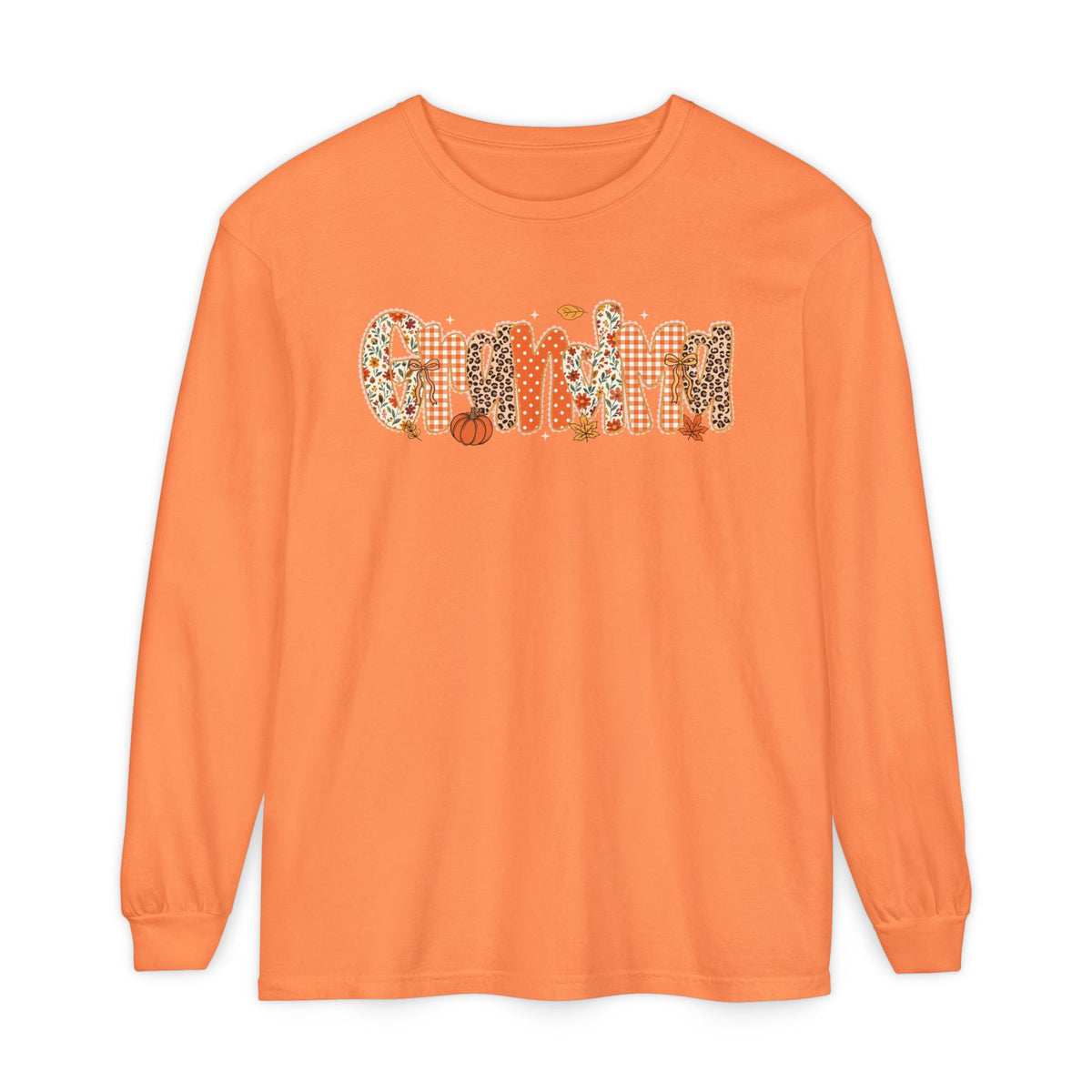 GRANDMA Autumn Pumpkin Graphic Long Sleeve Tee