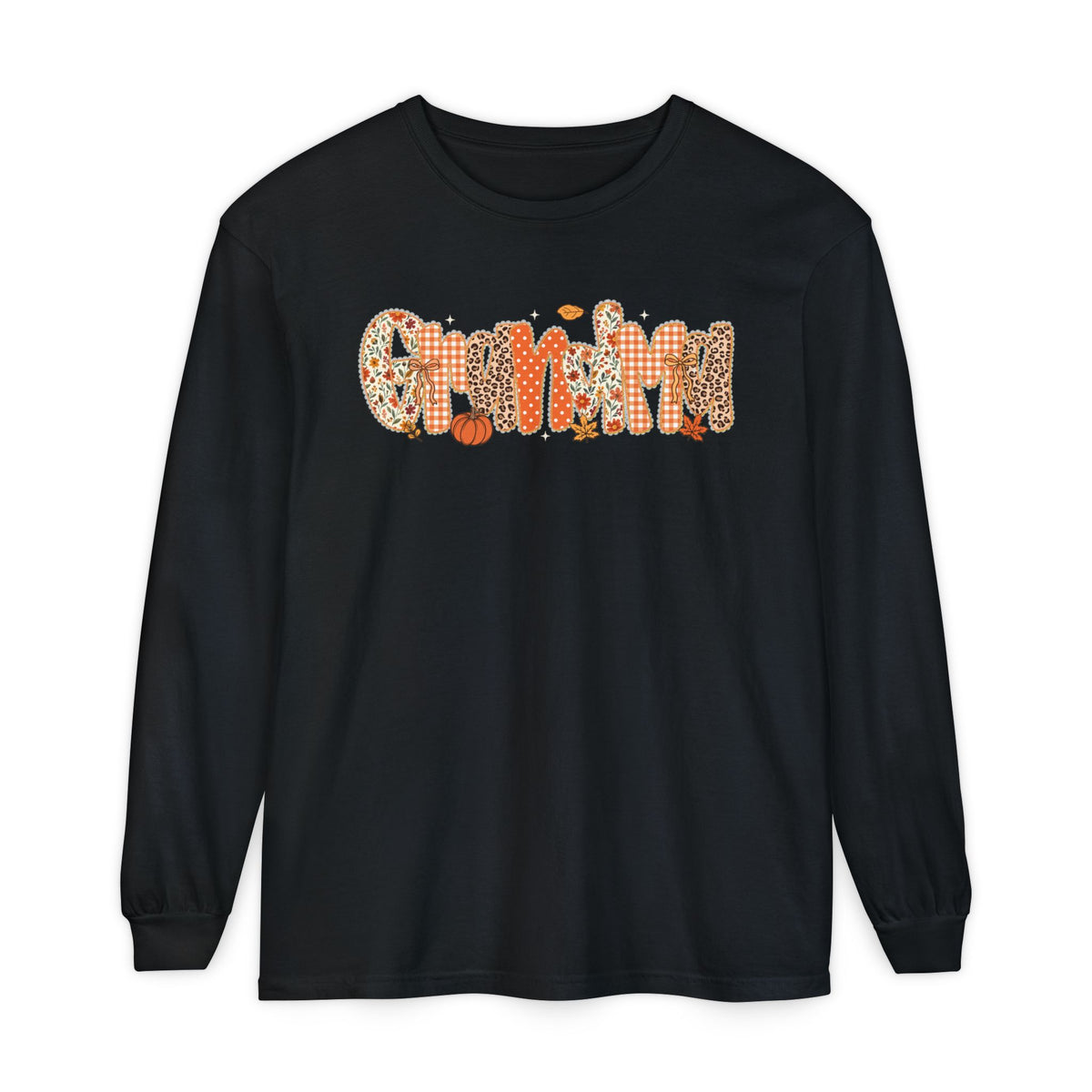 GRANDMA Autumn Pumpkin Graphic Long Sleeve Tee