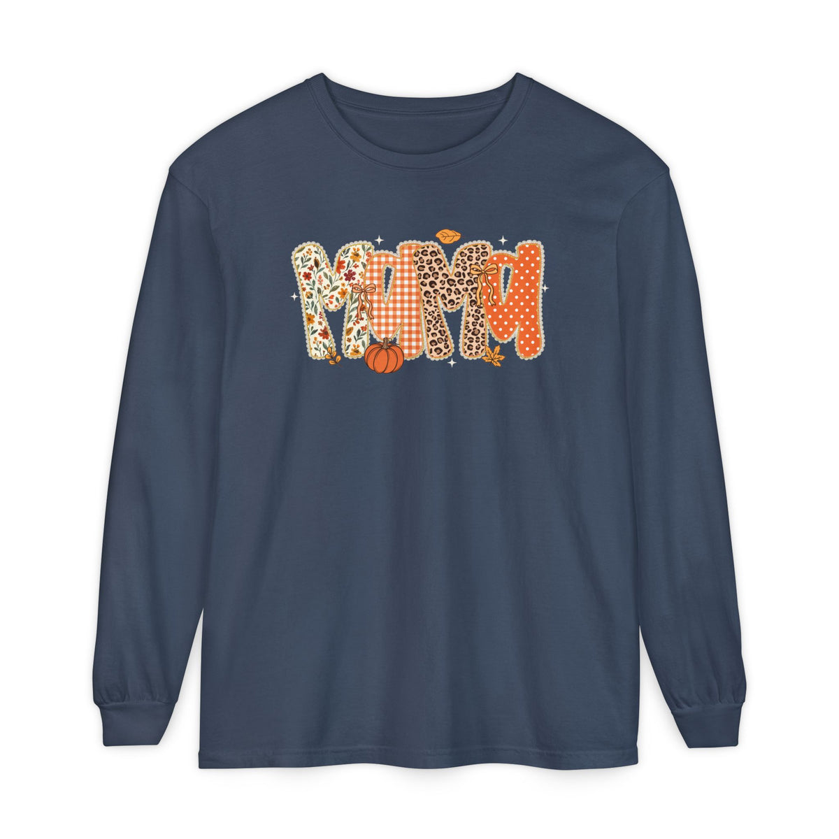 MAMA Autumn Pumpkin Graphic Long Sleeve Tee