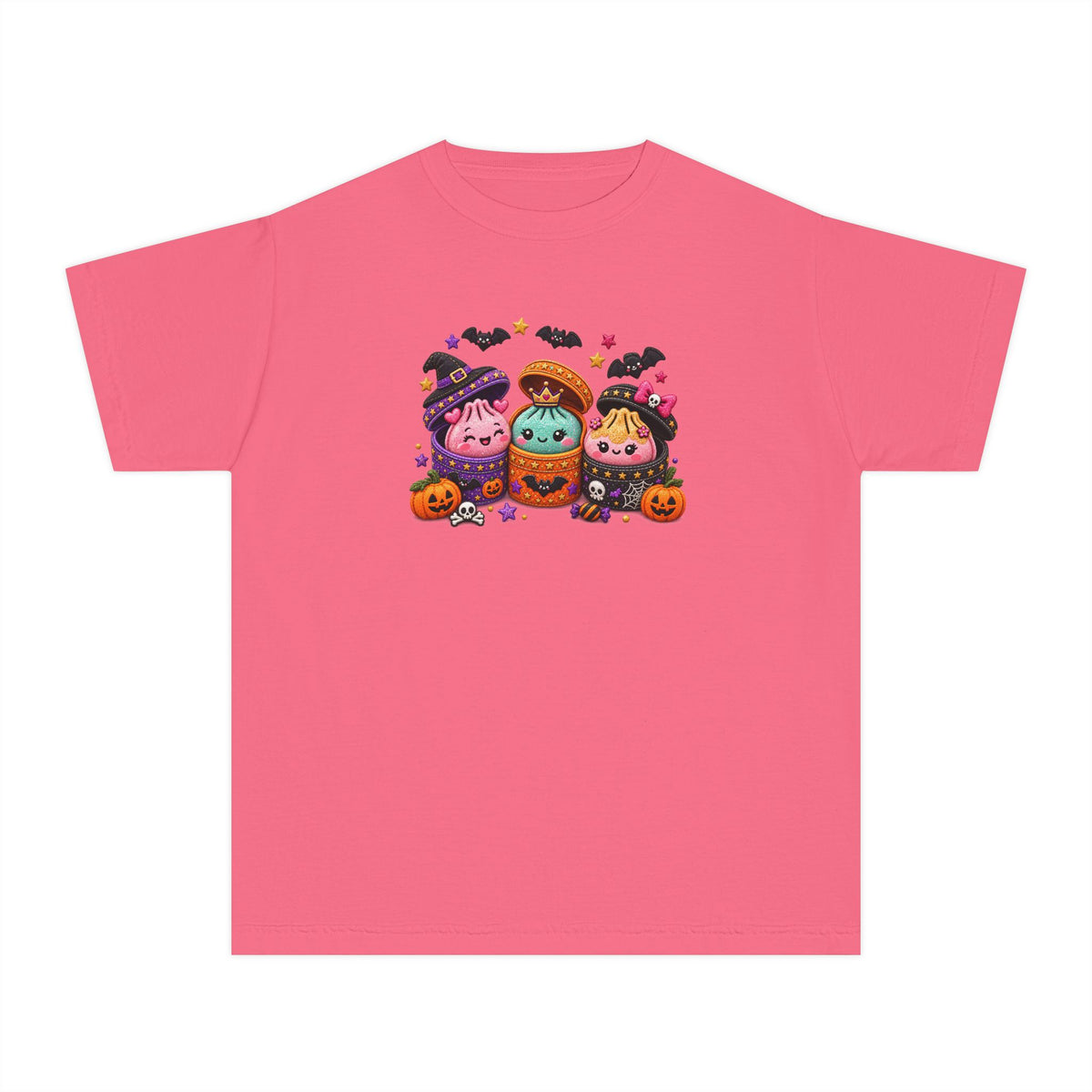 3D LOOKING Cute Squishy Halloween Friends Kids Tee