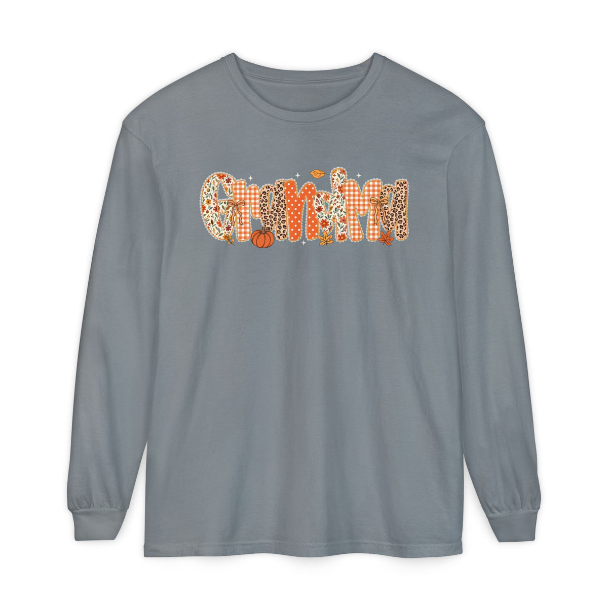 GRANDMA Autumn Pumpkin Graphic Long Sleeve Tee