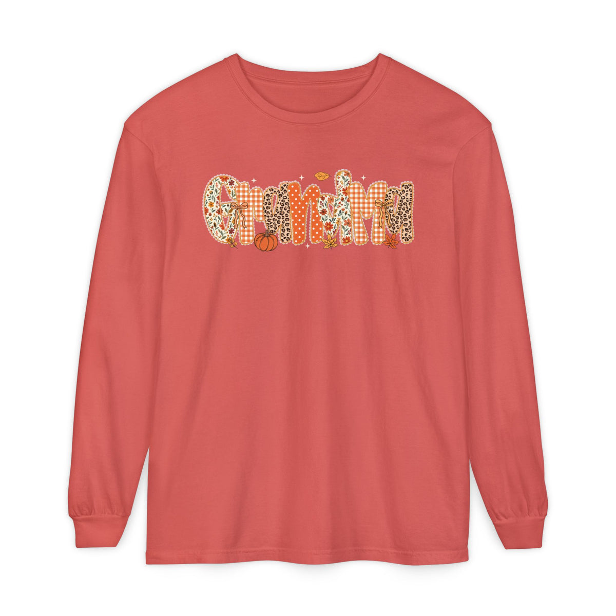 GRANDMA Autumn Pumpkin Graphic Long Sleeve Tee