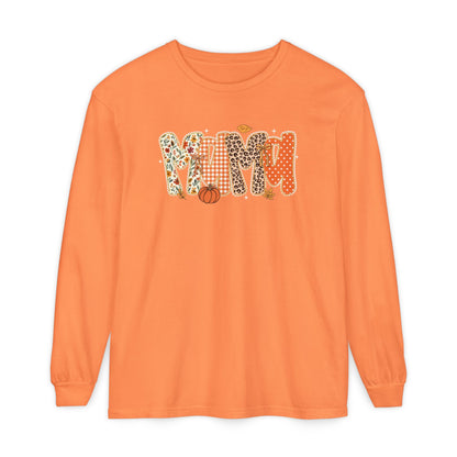 MAMA Autumn Pumpkin Graphic Long Sleeve Tee