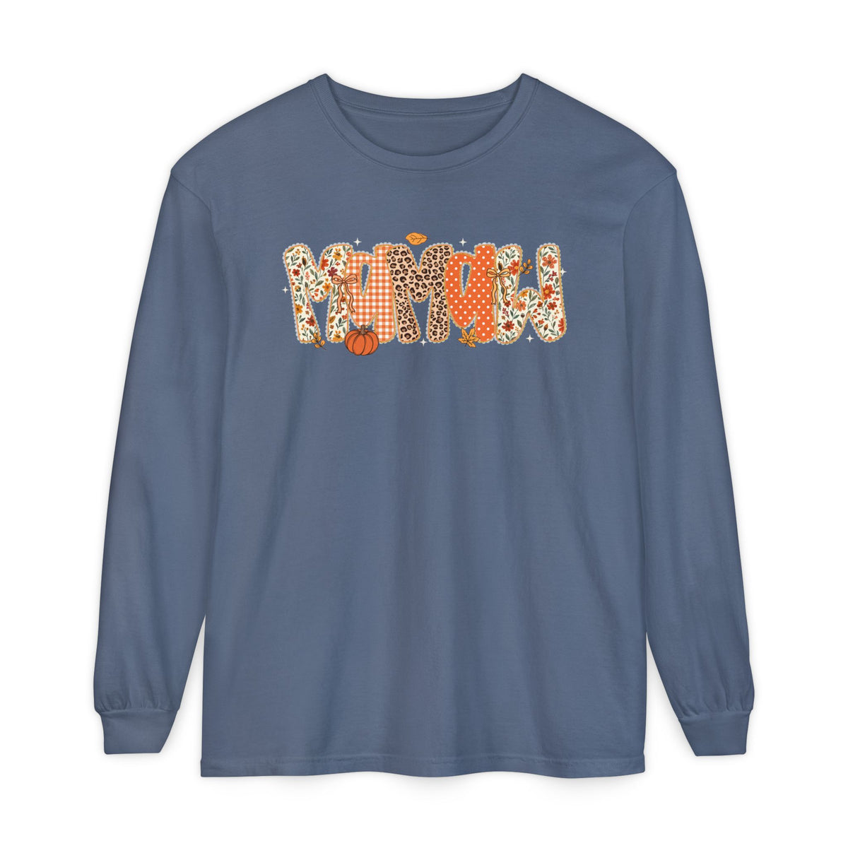 MAMAW Autumn Pumpkin Graphic Long Sleeve Tee