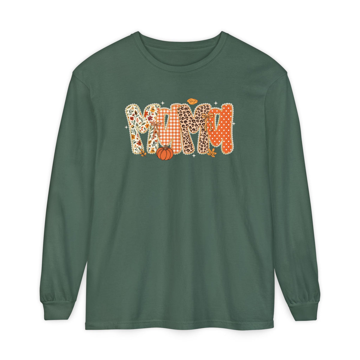 MAMA Autumn Pumpkin Graphic Long Sleeve Tee