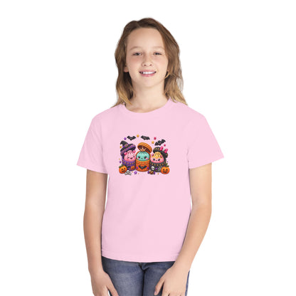 3D LOOKING Cute Squishy Halloween Friends Kids Tee