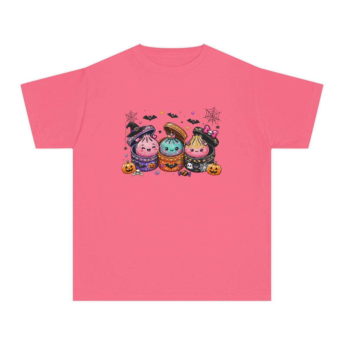 GLITTER LOOKING Cute Squishy Halloween Friends Kids Tee