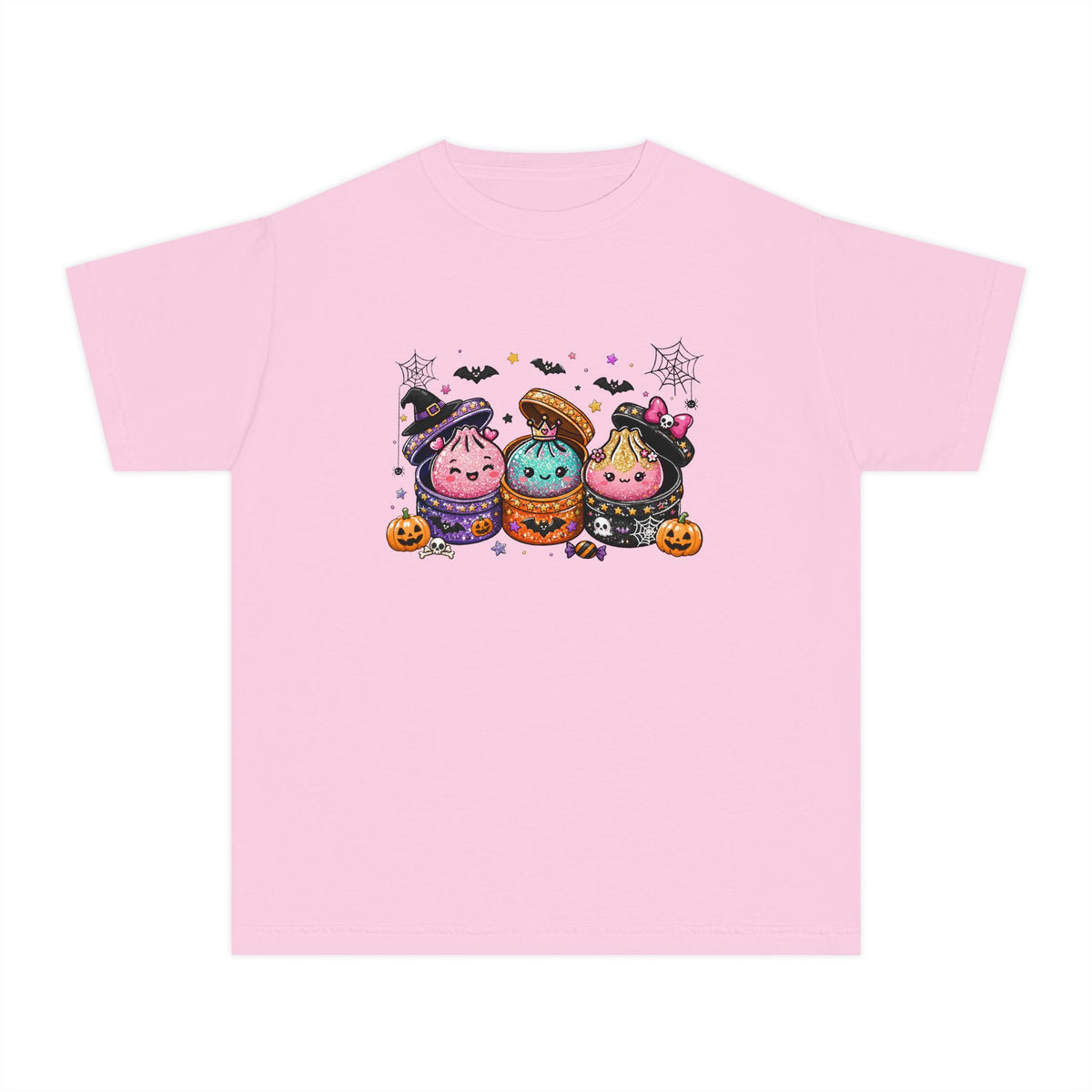 GLITTER LOOKING Cute Squishy Halloween Friends Kids Tee