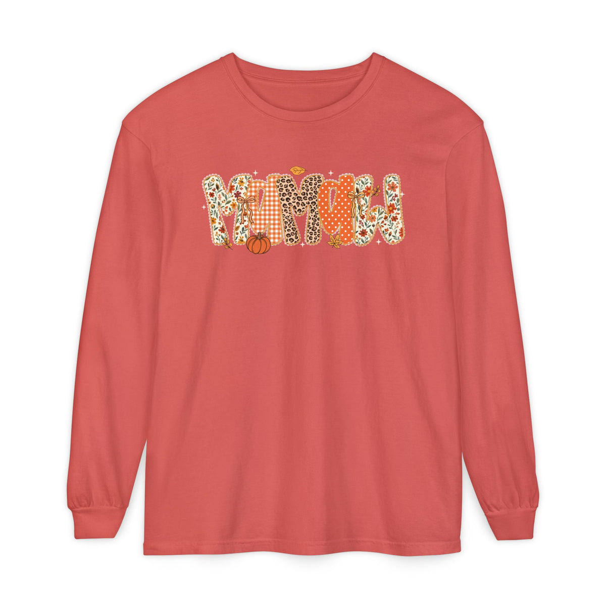 MAMAW Autumn Pumpkin Graphic Long Sleeve Tee