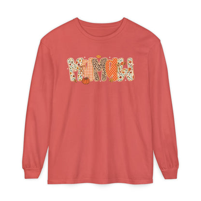 MAMAW Autumn Pumpkin Graphic Long Sleeve Tee