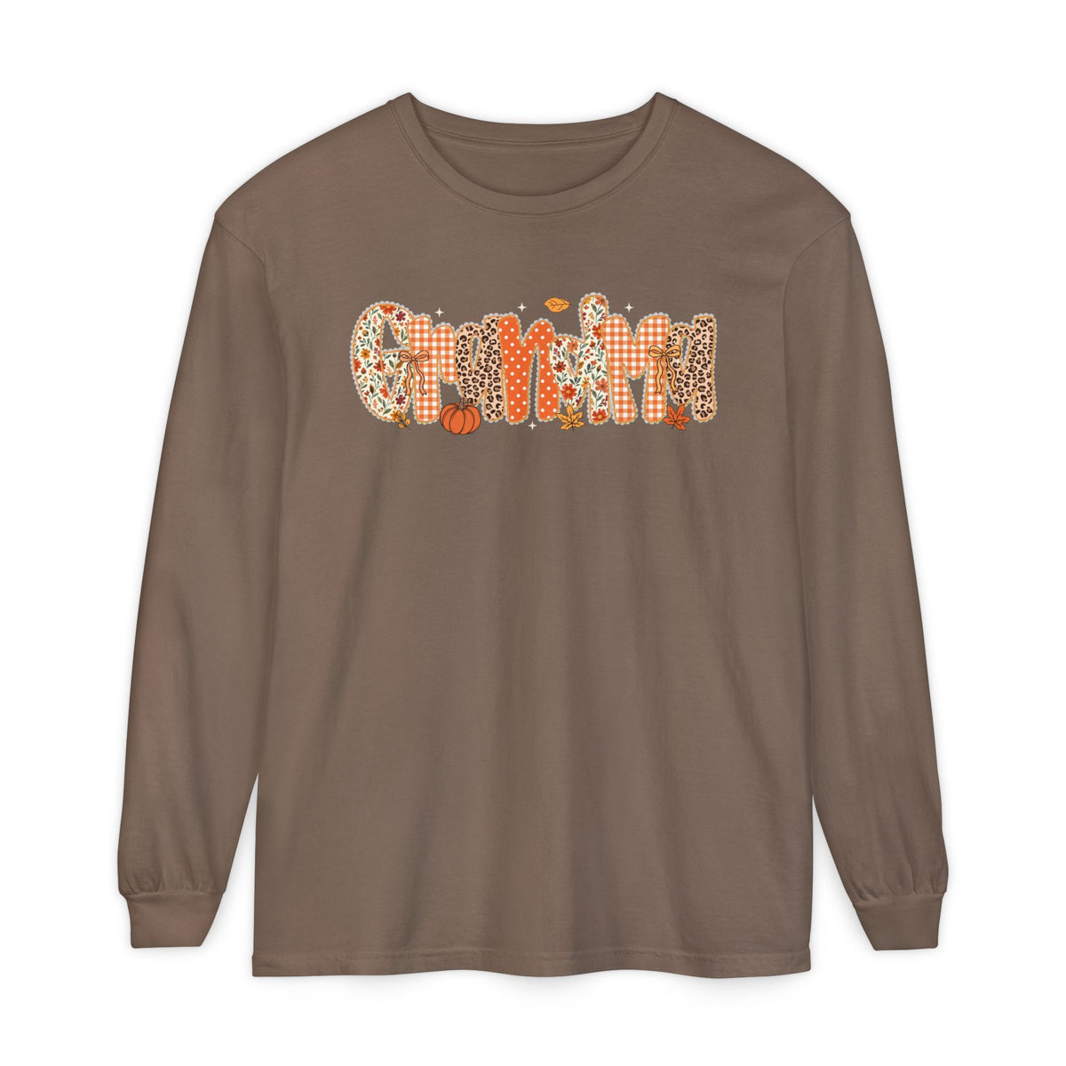 GRANDMA Autumn Pumpkin Graphic Long Sleeve Tee