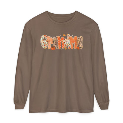 GRANDMA Autumn Pumpkin Graphic Long Sleeve Tee
