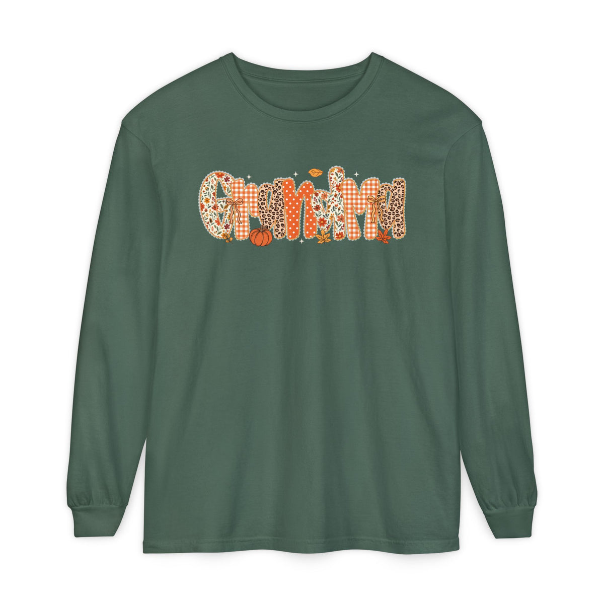 GRANDMA Autumn Pumpkin Graphic Long Sleeve Tee