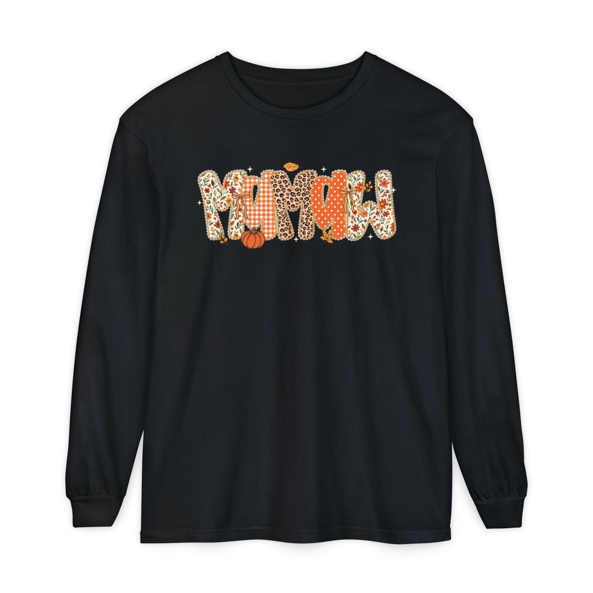 MAMAW Autumn Pumpkin Graphic Long Sleeve Tee