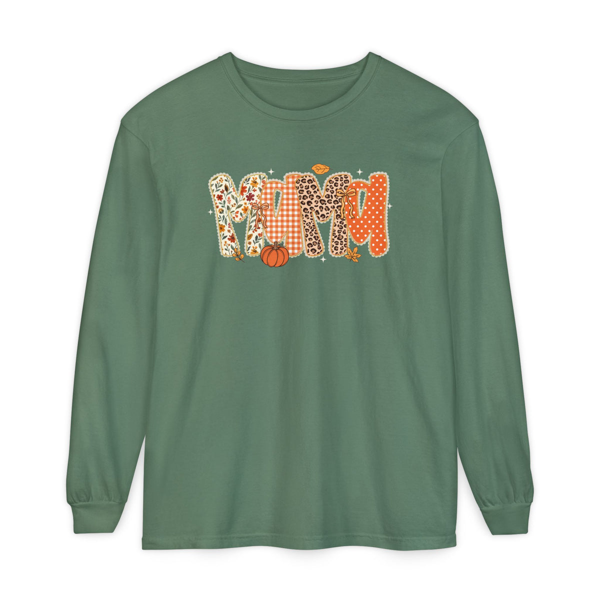 MAMA Autumn Pumpkin Graphic Long Sleeve Tee