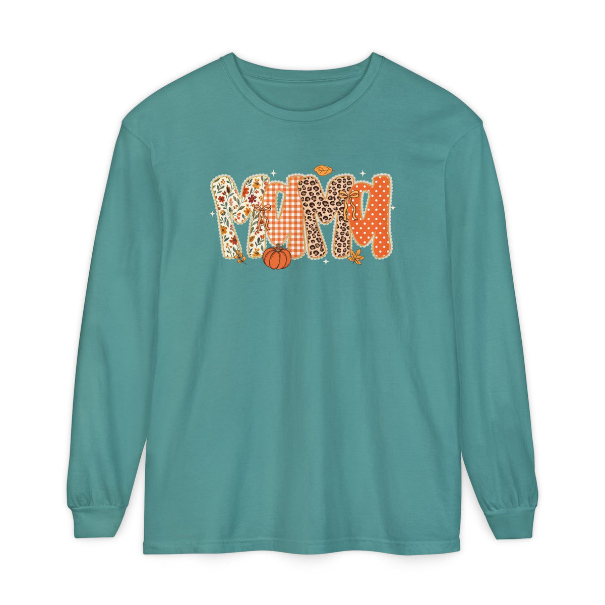 MAMA Autumn Pumpkin Graphic Long Sleeve Tee