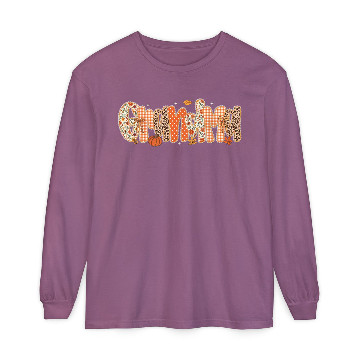 GRANDMA Autumn Pumpkin Graphic Long Sleeve Tee