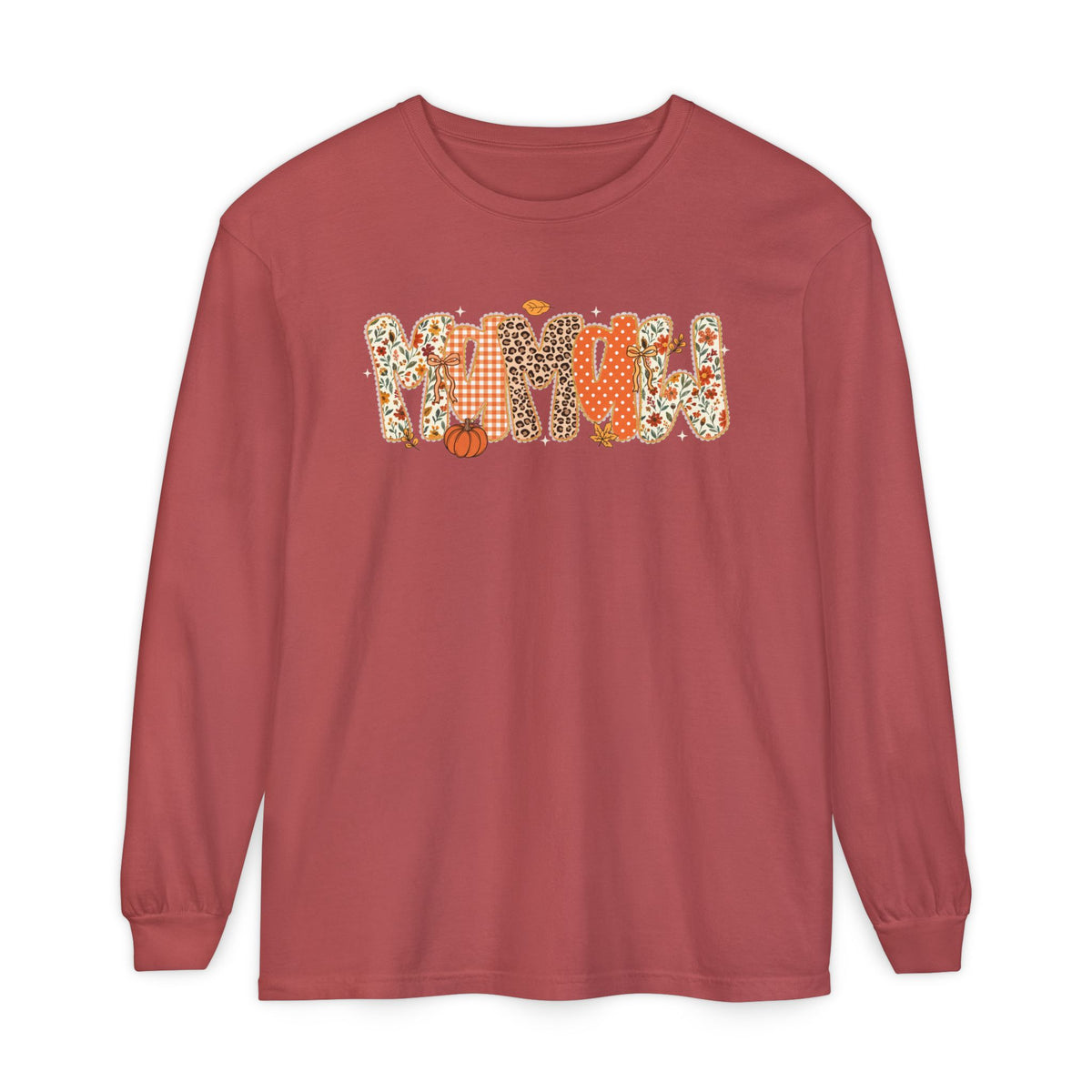 MAMAW Autumn Pumpkin Graphic Long Sleeve Tee