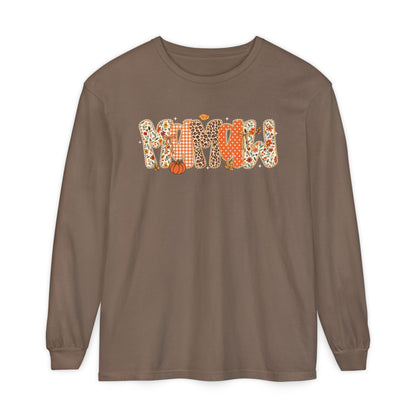 MAMAW Autumn Pumpkin Graphic Long Sleeve Tee