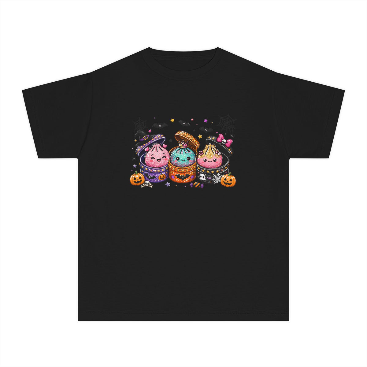 GLITTER LOOKING Cute Squishy Halloween Friends Kids Tee