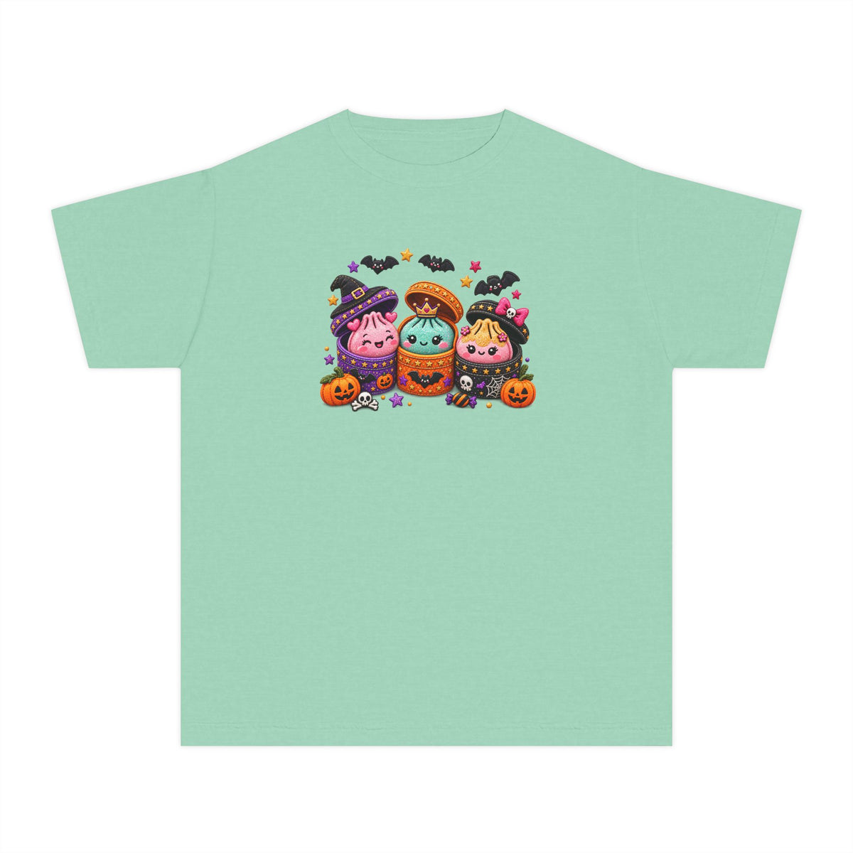 3D LOOKING Cute Squishy Halloween Friends Kids Tee